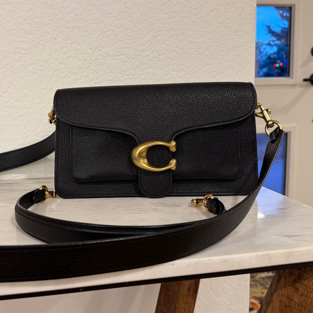 Coach Tabby Black Leather Shoulder Bag